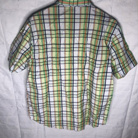 Enyce Mens Short Sleeve Plaid Button Front Casual Shirt Size Large - Picture 2 of 5